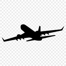 Flying Airplane Black Silhouette PNG IMG