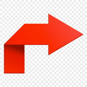 HD Red Turn Right Arrow Sign Icon Symbol PNG