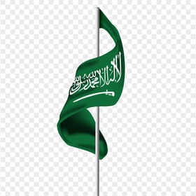 Illustration Saudi Arabia Flag Pole HD PNG