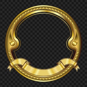 HD Label Vintage Gold Frame PNG