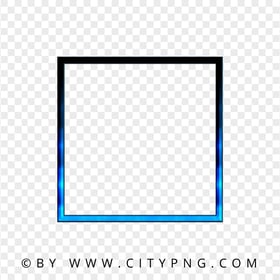 Blue Gradient Outline Square Frame PNG