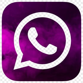 HD Purple Smoke Whatsapp Wa Whats App Square Logo Icon PNG