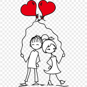 HD Hand Drawn Clipart Lovely Couple PNG