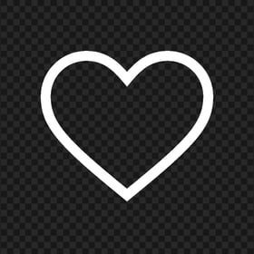 HD White Heart Love Valentine Symbol Sign Icon PNG