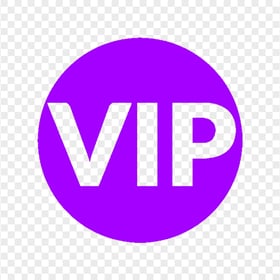 VIP Purple Circle Icon HD Transparent Background