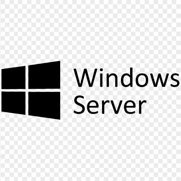 Microsoft Windows Server Black Logo PNG