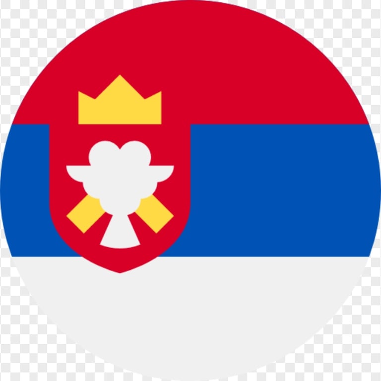 FREE Round Vector Serbia Flag Icon PNG