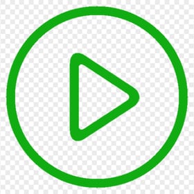 Round Play Video Player Green Icon Transparent PNG