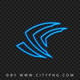 Nvidia GeForce Blue Neon Logo FREE PNG