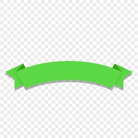Transparent HD Green Graphic Ribbon Banner