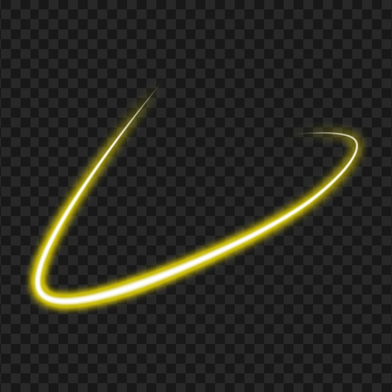 HD Yellow Neon Light Line PNG