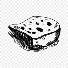 Cheese Gouda Piece Sketch Drawing Transparent PNG