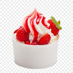 Strawberry Ice Cream Frozen Yogurt PNG