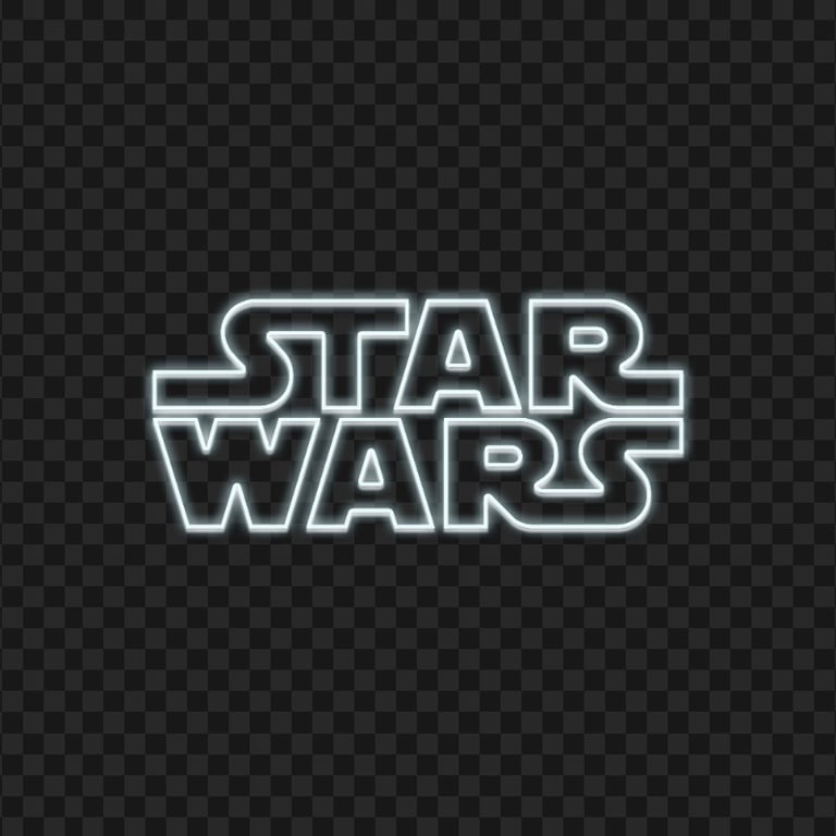 White Neon Logo Star Wars PNG