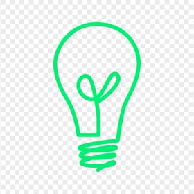 HD Creative Green Light Bulb Idea Icon Clipart PNG