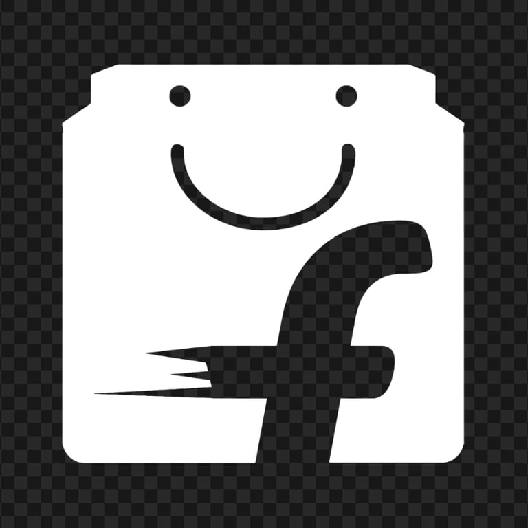 Flipkart White Logo Icon Transparent PNG