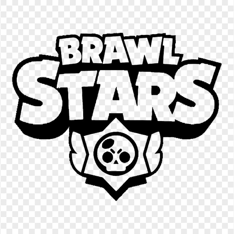 HD Black Outline Brawl Stars Game Logo Icon Symbol PNG