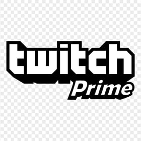 HD Twitch Prime Black & White Logo PNG