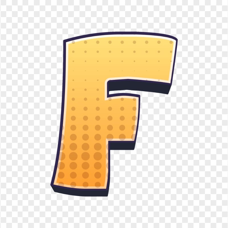 Comic F Letter Alphabet Cartoon PNG