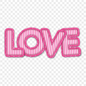 Beautiful Cute Pink Love Word HD PNG
