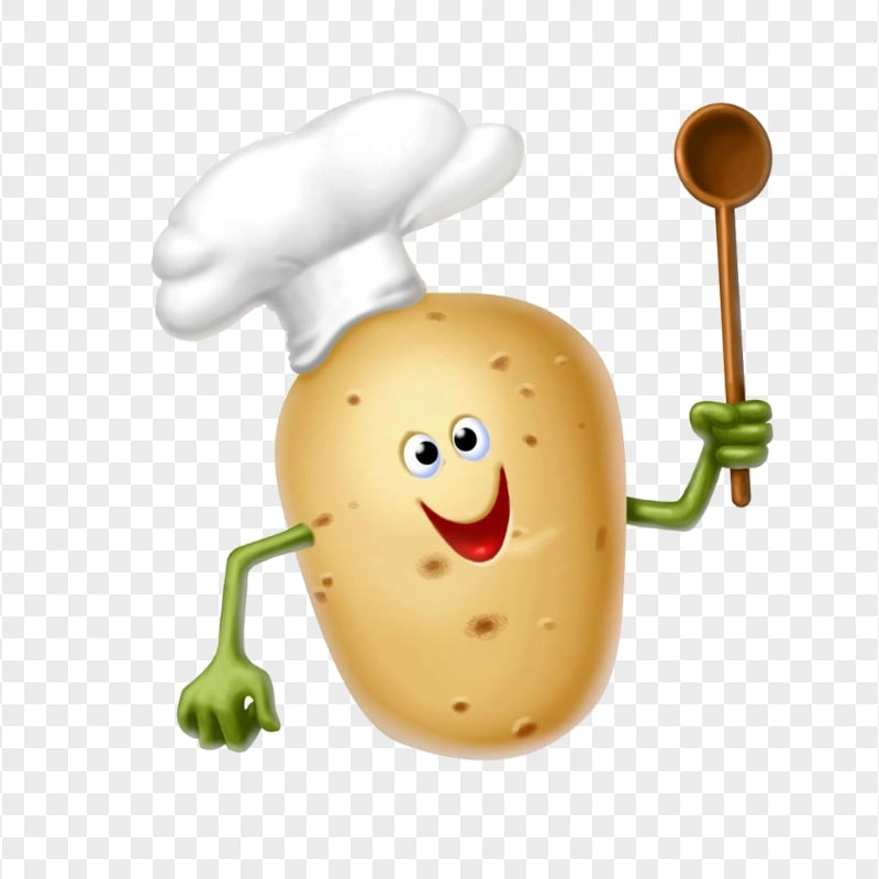 Cute Potato Chef Cartoon HD PNG