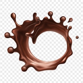 HD Realistic Chocolate Drop Splash PNG
