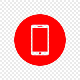 HD Red Round Circle Modern Smartphone Icon Transparent PNG