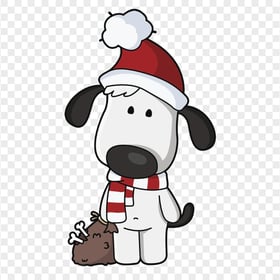 HD Cartoon Snoopy Dog Wearing Santa Hat PNG