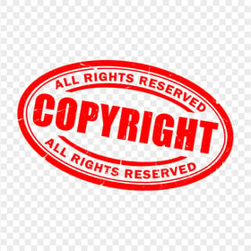 HD Copyright All Rights Reserved Red Stamp PNG