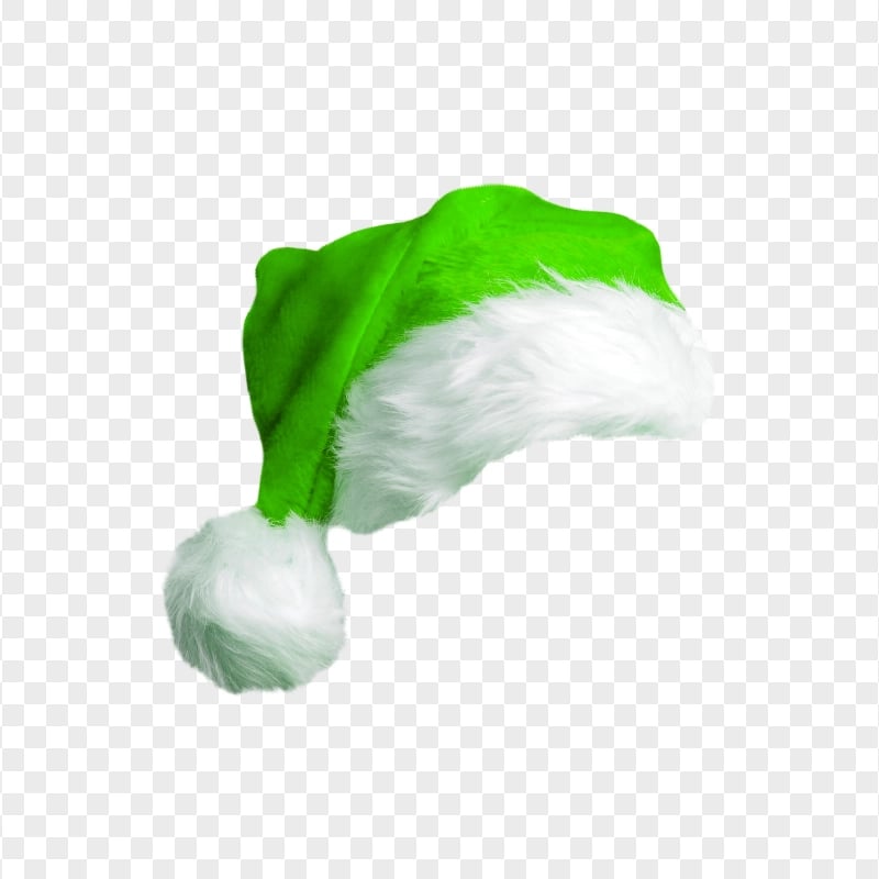 HD Cute Real Green Christmas Santa Claus Hat PNG