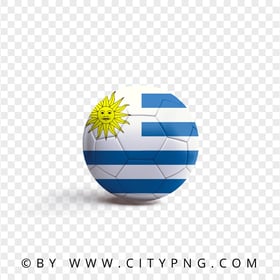 HD Soccer Ball With Uruguay Flag PNG