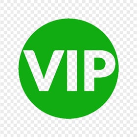 VIP Green Circle Icon Transparent Background