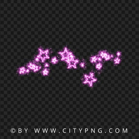 Pink Sparkling Stars Fireworks Effect PNG
