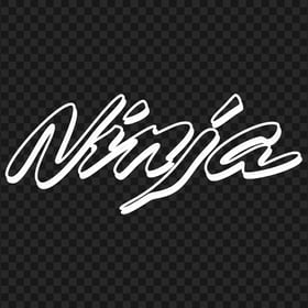 Ninja Kawasaki White Outline Logo Sign