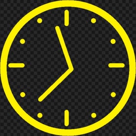 PNG Yellow Clock Icon Symbol