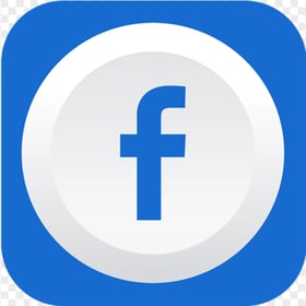 Blue & White Fb Facebook Logo Icon Button