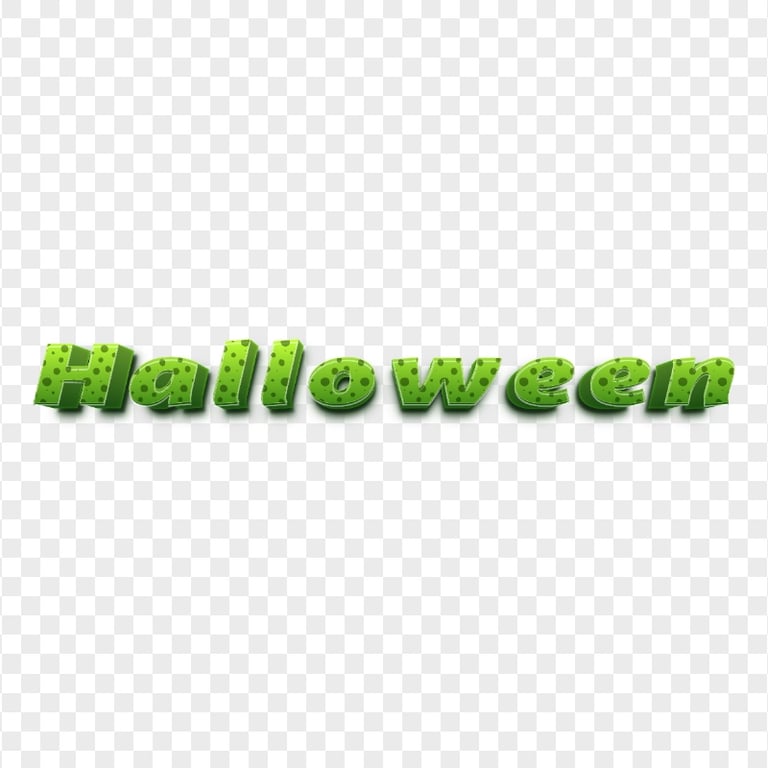 HD Green Halloween Zombie Monster Text Effect PNG