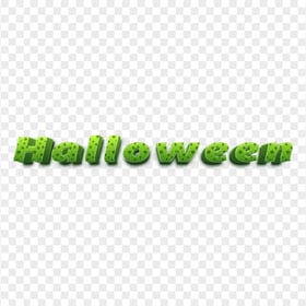 HD Green Halloween Zombie Monster Text Effect PNG