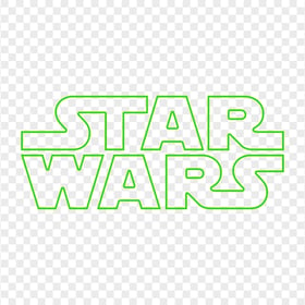 HD Green Outline Star Wars Logo PNG