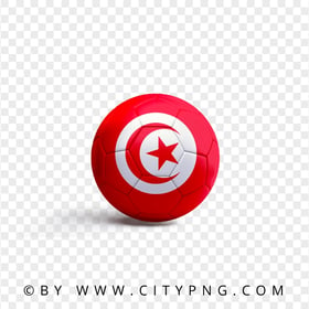 HD Soccer Ball With Tunisia Flag Transparent PNG