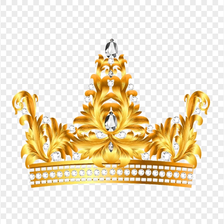 HD Gold And Diamond King Crown PNG