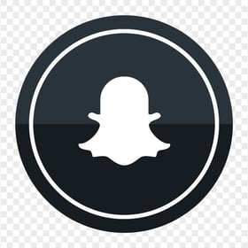 HD Snapchat Black & White Round Logo Icon PNG