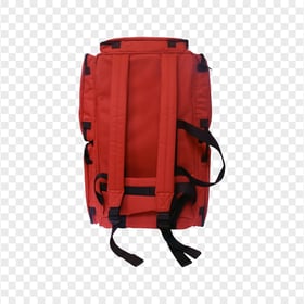 Back View Red Medical Backpack First Aid Kit