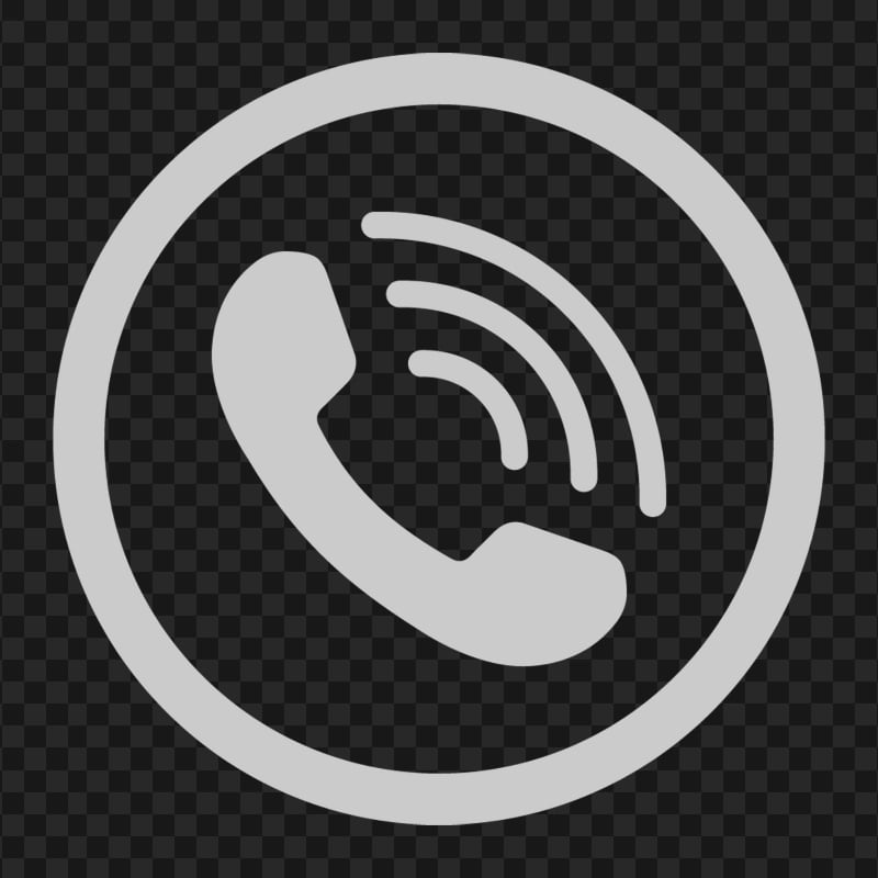 HD Gray Round Circle Phone Icon PNG