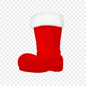 Red Christmas Santa Shoe Illustration FREE PNG