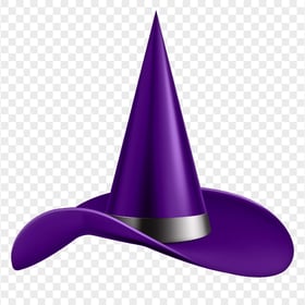 HD Purple Halloween Witch Hat Illustration PNG