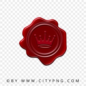 Crown Red Seal Wax Stamp HD PNG