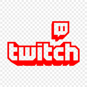 HD Red Twitch Official Logo Transparent Background PNG