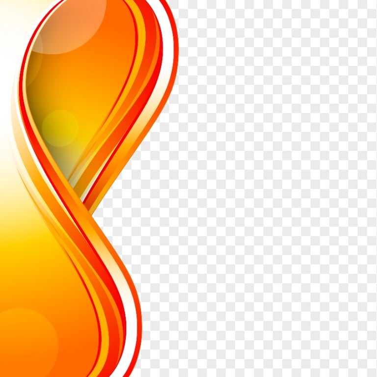 Yellow And Orange Abstract Border HD PNG