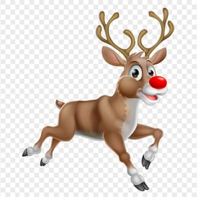 Cartoon Illustration Christmas Rudolph Reindeer HD PNG